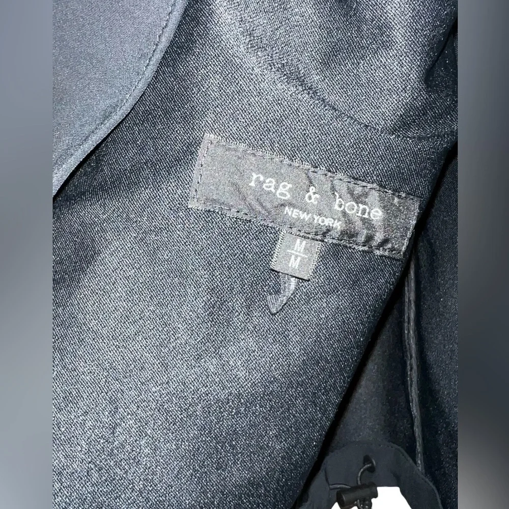 RAG  & BONE. Performance Fabric Tech Focus Black Snap Jacket Men M 42” Chest. - Picture 3 of 8